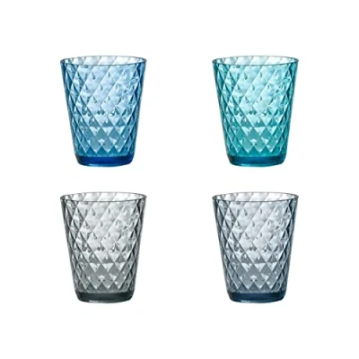 Abbildung von BRUNNER Glas Camping 4er Set Trinkglas Diamond, 100% Polycarbonat, Wasser Gläser Bruchfest 300 ml