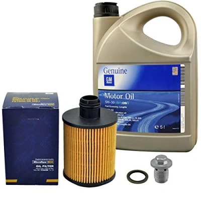Abbildung von Inspektionspaket SCT Ölfilter 5 Liter Original GM Öl Dexos 2 Ölablassschraube