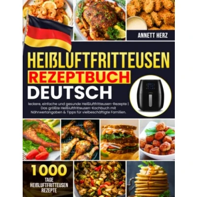 Abbildung von Heißluftfritteusen Rezeptbuch Deutsch: 1000 Tage leckere, einfache und gesunde Rezepte