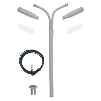 Abbildung von Viessmann Modelltechnik H0 Halbbogen Lichtmast Doppel Bausatz 6723 1 Stück