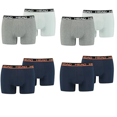 Abbildung von HEAD Herren Boxer Boxershort Unterhose 8er Multi Pack, 841001001, Farbe:Grey Combo/Blue Orange, Bekleidungsgröße:XXL