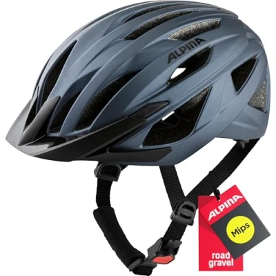 Abbildung von ALPINA DELFT MIPS Sicherer, Leichter &amp; Individuell Anpassbarer Fahrradhelm Mit Fliegennetz Für Erwachsene, indigo matt, 51 56 cm