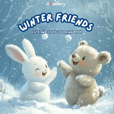 Abbildung von Cozy Winter: Cute and Coloring Book for Adults &amp; Teens Featuring Adorable Animals Characters Stress Relief WINTER EDITION
