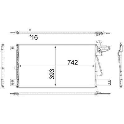 Abbildung von Kondensator, Klimaanlage MAHLE ORIGINAL AC 555 000S