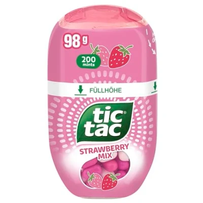 Abbildung von Ferrero tic tac strawberry mix Dragees mit Erdbeergeschmack 8 x 98 g Packungen
