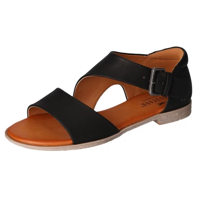 Abbildung von Mustang Shoes Sandale, Sommerschuh, Sandalette, Riemchensandale in asymmetrischer Optik