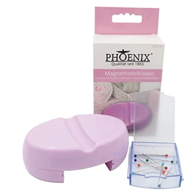 Abbildung von Phönix Nähzubehör Magnetisches Nadelkissen Magnetnadelkissen mit Stecknadeln (Rosa)