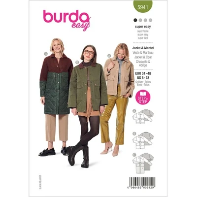 Abbildung von Jacke &amp; Mantel Burda 5941 34 48