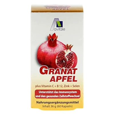 Abbildung von Granatapfel 500 mg plus Vitamine c + B12 Zink Selen