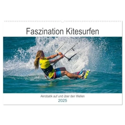 Abbildung von Faszination Kitesurfen (Wandkalender 2025 DIN A2 quer), CALVENDO Monatskalender