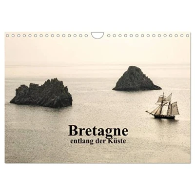 Abbildung von Bretagne entlang der Küste (Wandkalender 2025 DIN A4 quer), CALVENDO Monatskalender