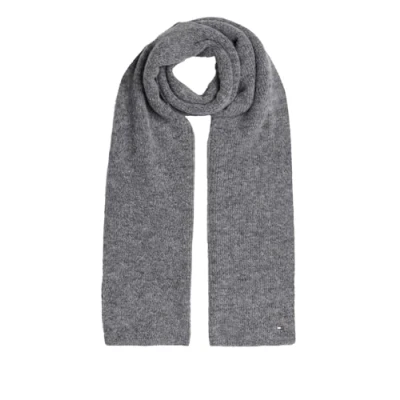 Abbildung von Tommy Hilfiger Essential FLAG Fuzzy Scarf Schal, Damen, Größe: One Size, Mid grey melange