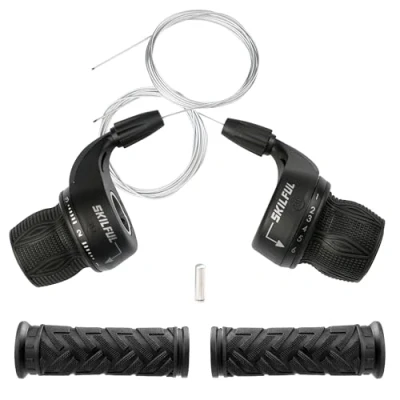Abbildung von MEGHNA 18 Speed Fahrrad Schalthebel 3x6 Revoshifter Set Drehgriff Schalter Twist für Rennrad/Mountainbike/Citybike/Faltrad