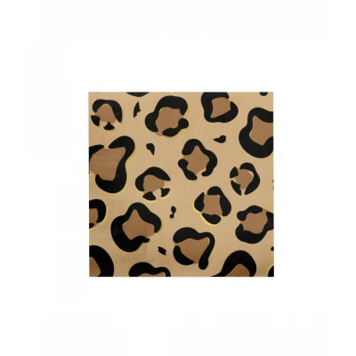 Abbildung von Leopard Druck Servietten 33x33cm 16 Stück