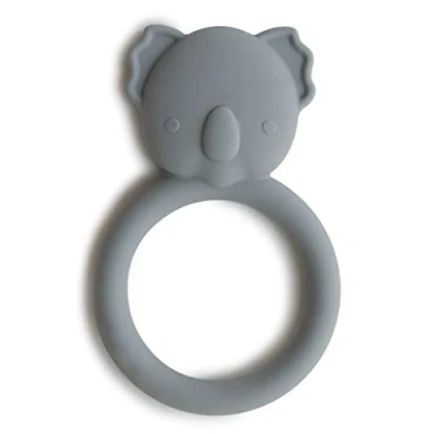 Abbildung von Mushie Beißring für Babys aus BPA frei Silikon Fördert Sehsinn &amp; Motorik Baby Zahnen Nursing Zubehör Sichere Hochwertige Kleinkinder Kinder Jungs Mädchen Koala Design