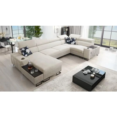 Abbildung von All4All Ecksofa Melani IV Mini 335x205x170cm Schlaffunktion Bettkasten U Form Couch Eckcouch Schlafsofa Wohnlandschaft Sofa Polstersofa Freya 210.02+Tauro8203 Seite Links 26