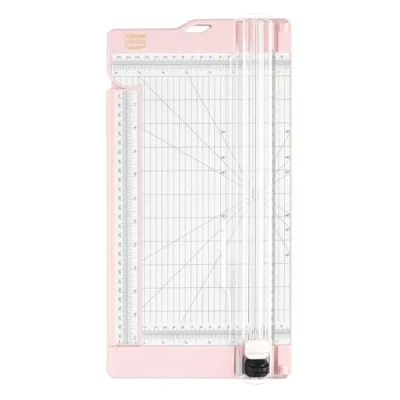 Abbildung von Vaessen Creative Papierschneider Mit Falzbrett 15x30,5cm Rosa