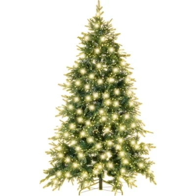 Abbildung von infactory Weihnachtsbaum mit Licht: Künstlicher Premium 3000 LEDs, 8 Leuchtmodi, 210 cm (Weihnachtsbaum beleuchtet LED, Christbaum Beleuchtung, Weihnachtsbaumkerzen)