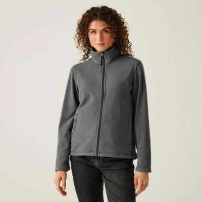 Abbildung von Regatta Micro Fleecejacke für Damen mit durchgehendem Reißverschluss, Robbengrau, Größe 40.