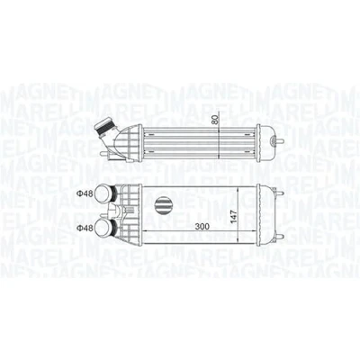 Abbildung von MAGNETI MARELLI 351319204470 Ladeluftkühler PEUGEOT: 207 CC, Schrägheck, 308 I SW, CITROËN: DS3 Schrägheck