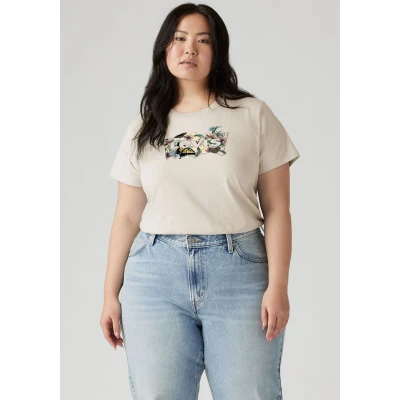 Abbildung von Levi&#039;s Plus Perfect TEE Tshirt print, Damen, Größe: 58/60, Egret