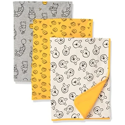 Abbildung von Amazon Essentials Disney Marvel Star Wars Unisex Kinder Wickeltücher, 3er Pack, pack Winnie Puuh Oh Bother, Einheitsgröße