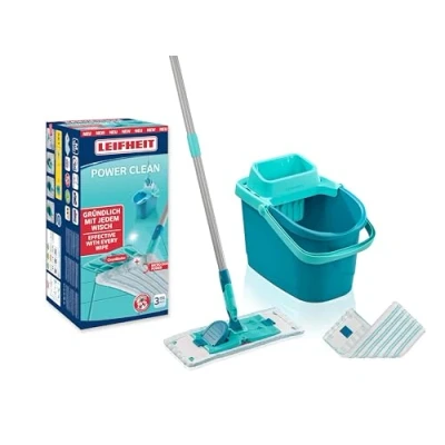 Abbildung von Leifheit Wischtuchpresse Set POWER CLEAN mit 2x Ersatzbezug micro duo