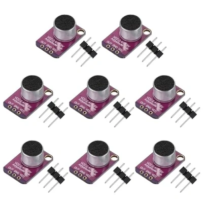 Abbildung von 8 Stück GY MAX4466 Electret Microphone Amplifier, with Adjustable Gain Control for Arduino