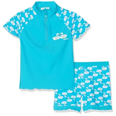 Abbildung von Playshoes Mädchen UV Schutz Bade set Schwäne 461232, 15 Türkis, 74 80