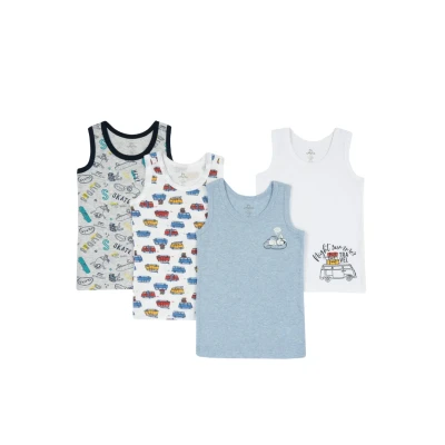 Abbildung von Chicco 4 PACK Unterhemd/shirt für Kinder, Größe: 104, Multicolored
