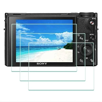 Abbildung von Displayschutz Schutzfolie für Sony RX100 VII DSC RX100M7 M7 Digitalkamera 0,3 mm Härtegrad 9H Glas Display folie kratzfest Anti Fingerabdruck blasenfrei wasserabweisend 3 Stück