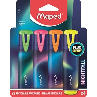 Abbildung von Maped Textmarker, Markierstift NIGHTFALL x4 Marker