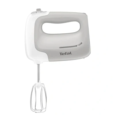 Abbildung von Tefal Handmixer HT450B Prep&#039;Mix, 450 W, 5 Geschwindigkeiten, 2 Schneebesen und Knethaken aus Edelstahl