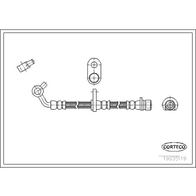 Abbildung von CORTECO 19035119 Bremsschläuche Hinterachse 487 HONDA: CR V 2