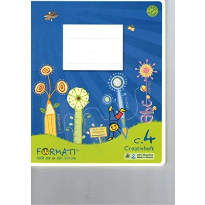Abbildung von 2 x Formati Creativheft Quart Lineatur C.4 10/5mm liniert + Zeichensei