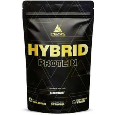 Abbildung von PEAK Hybrid Protein 900g Geschmack Strawberry I 30 Portionen Proteinquellen: Milchprotein Konzentrat, Whey Isolat &amp; Ei für kontinuierliche Aminosäureversorgung Muskelaufbau 900 g