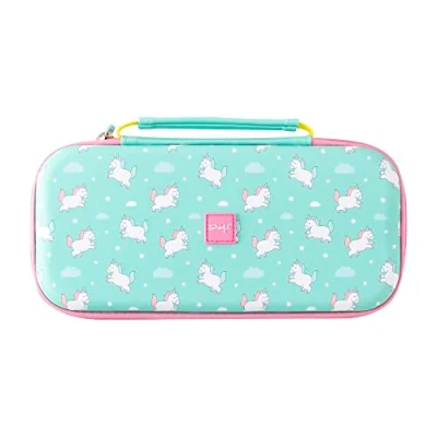 Abbildung von Mr. Wonderful Wondee Nintendo Switch Tasche, OLED Tasche und Lite mit Einhornmotiv, Reißverschluss, interner Bildschirmschutz Platz für 10 Spiele Hülle