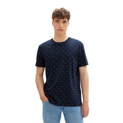 Abbildung von TOM TAILOR Denim Rundhalsshirt, mit Minimal Print