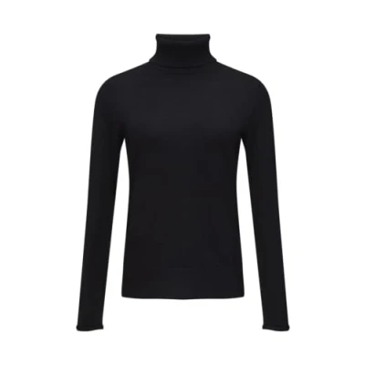 Abbildung von s.Oliver Black Label Feiner Rollkragen Strickpullover, Damen, Größe: 38, Schwarz
