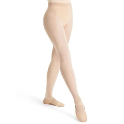 Abbildung von Capezio Damen Ultraweiche Übergangs Tight mit selbstgestricktem Bund Strumpfhose, Porcelain, S M