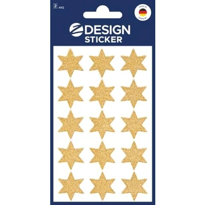 Abbildung von AVERY Zweckform Aufkleber ZDesign Weihnachts Sticker &quot;Sterne&quot;, gold 4112