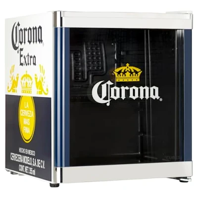 Abbildung von CUBES Corona Kühlschrank, 48L Fassungsvermögen, mit Glastür und 4 Einlegeböden