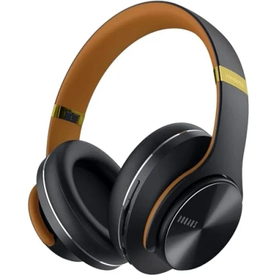 Abbildung von DOQAUS Bluetooth Kopfhörer Over Ear,Bis zu 90 Std Kabellose mit 3 EQ Modi, HiFi Stereo Faltbare Headset Mikrofon, weiche Ohrpolster für iPhone/ipad/Android/Laptops (Nachtschwarz)