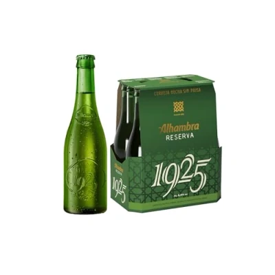 Abbildung von Alhambra Reserva 1925 Premium Extra Lager, 6.4% de Volumen Alcohol (EINWEG 24x33cl) (Pack 24 Flaschen) Beer, Sor, Ol, Cerveza, Piwo, Olut, Biere, пиво, biere der welt, bier set