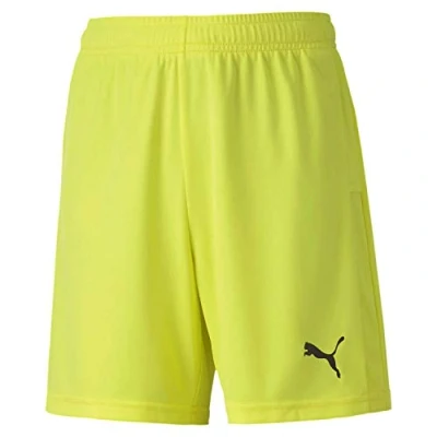 Abbildung von Puma Teamgoal Unisex kurze Sporthose für Kinder, Größe: 116, Gelbschwarz