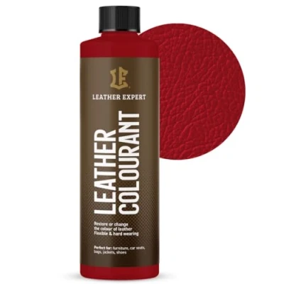 Abbildung von Sehr Deckend Wasser Lederfarbe Flammeco Rot 250 ml Leather Paint für Natur und ÖkoLeder Dye Ohne Alkohol alle Lederaccessoires Reißt oder Blättert Nicht ab