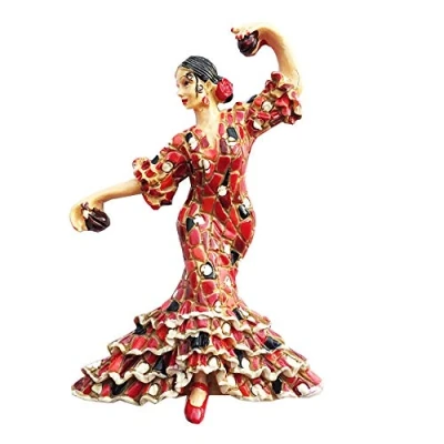 Abbildung von Spanien Flamenco Tänzerin 3D Souvenir, Kühlschrankmagnet, Geschenk, handgefertigt, Heim und Küchendekoration, Kühlschrank Magnet Kollektion