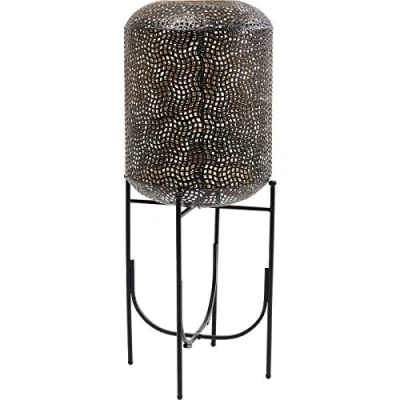 Abbildung von Kare Design Stehleuchte Oasis, Schwarz, Stehleuchte, Stehlampe, Stahlgestell, Lampe fürs Wohnzimmer, Bodenlampe, Leuchte, Leuchtmittel nicht inklusive, 92x38x38 cm (H/B/T)