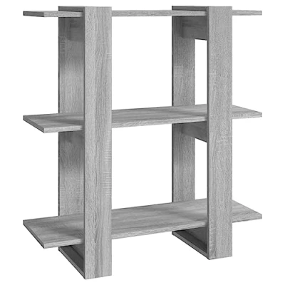 Abbildung von vidaXL Bücherregal Raumteiler Standregal Aktenregal Wandregal Regal Raumtrenner Aufbewahrung Büroregal Mehrzweckregal Grau Sonoma 80x30x87cm