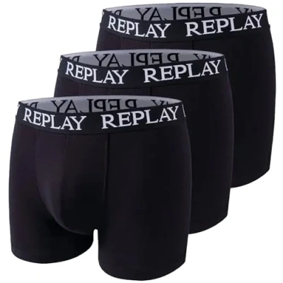 Abbildung von Replay 3ER PACK Panties, Herren, Größe: XXL, Schwarz
